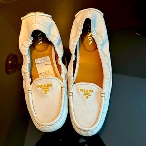 PRADA WHITE FLATS